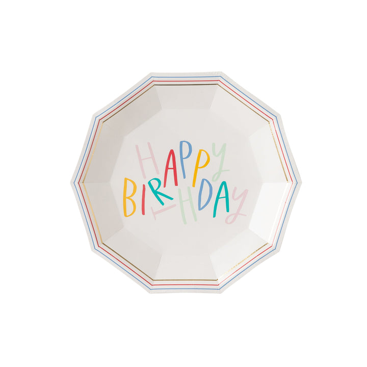 Oui Party Birthday Hexagon Paper Plate