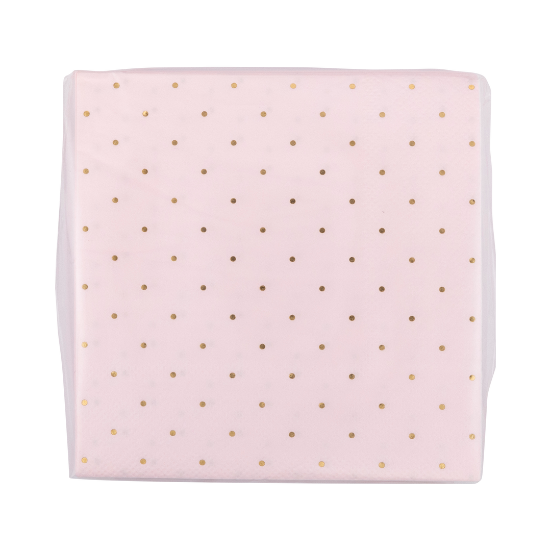 Princess Polka Dot Cocktail Napkin