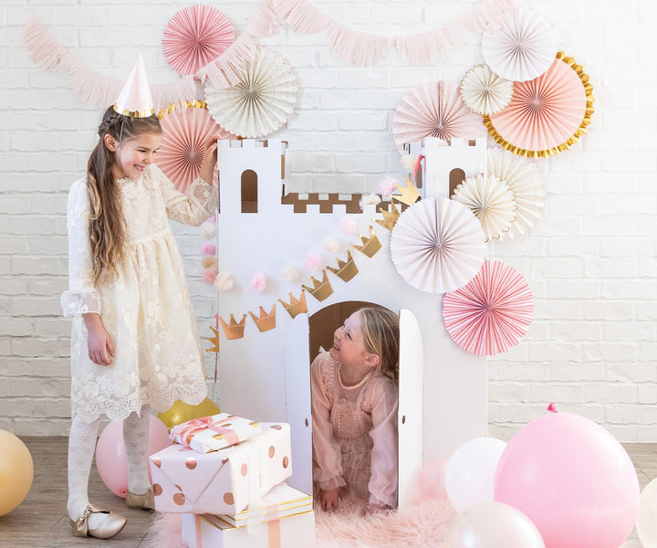 Princess Crowns and Pom Pom Tulle Banner Set