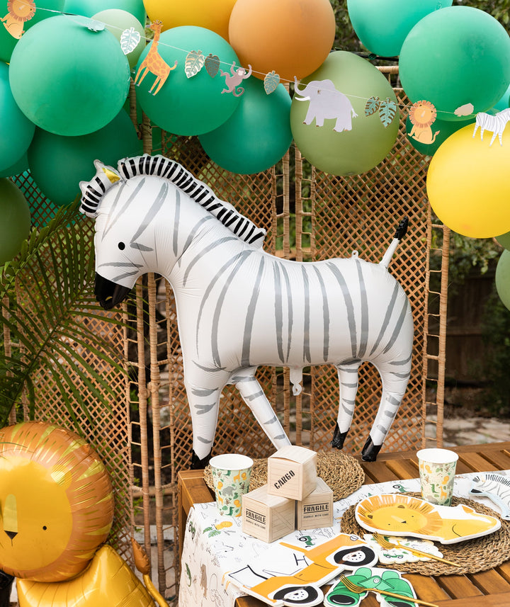 Safari Zebra Mylar Balloon