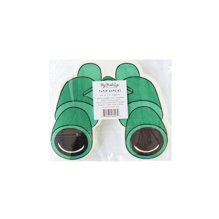 Safari Binoculars Shaped Paper Dinner Napkin