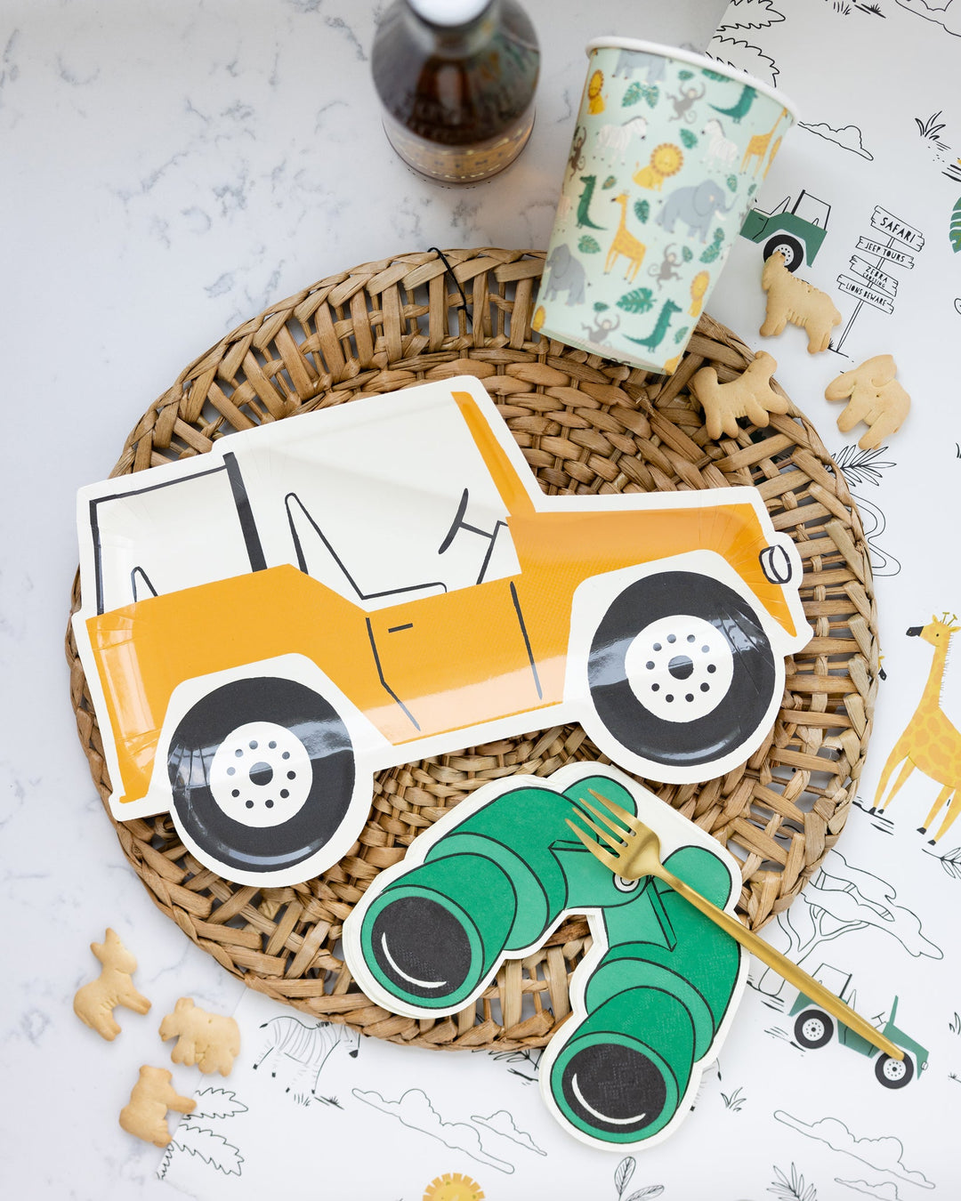 Safari Jeep Shaped Paper Plate