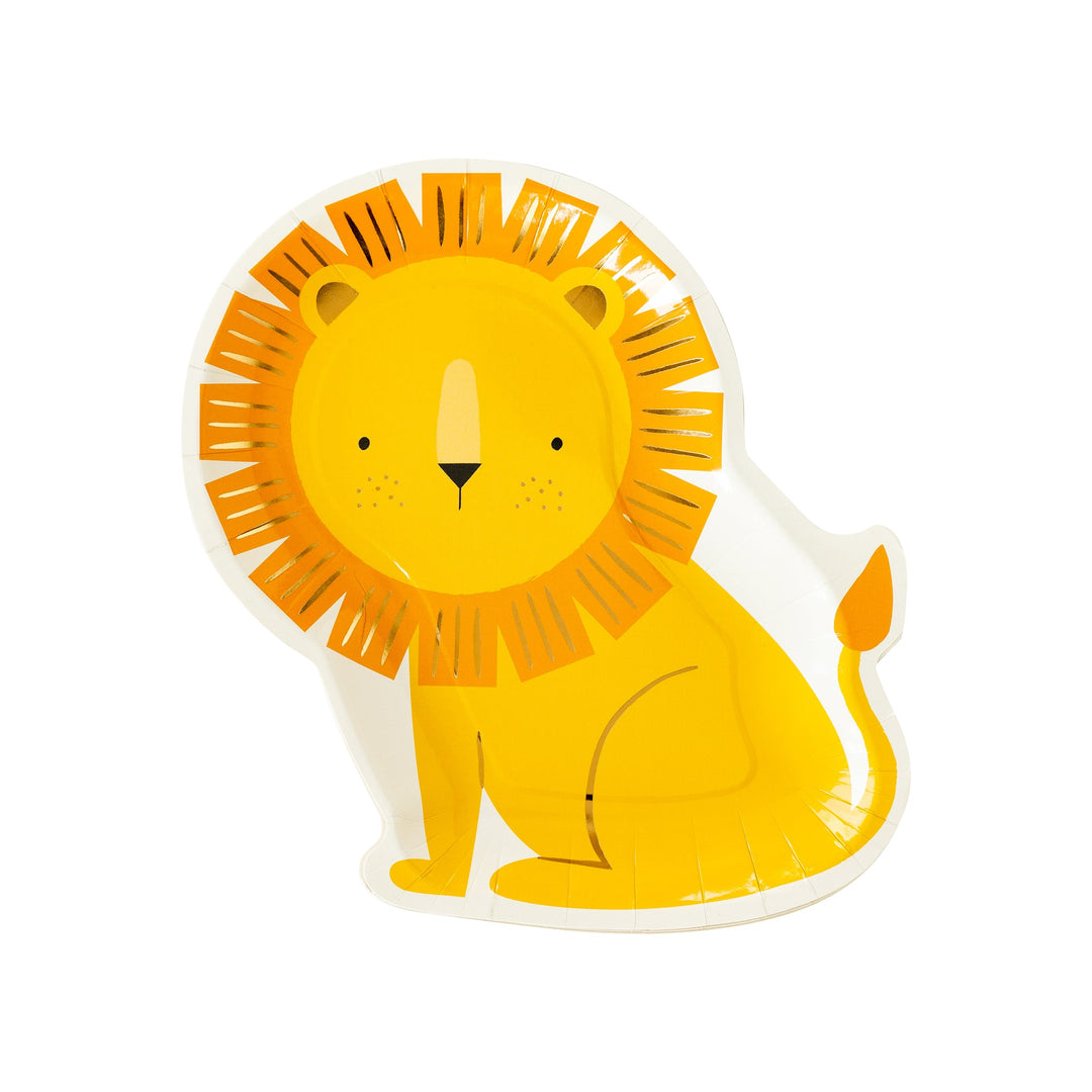 Safari Lion Shaped Paper Plate