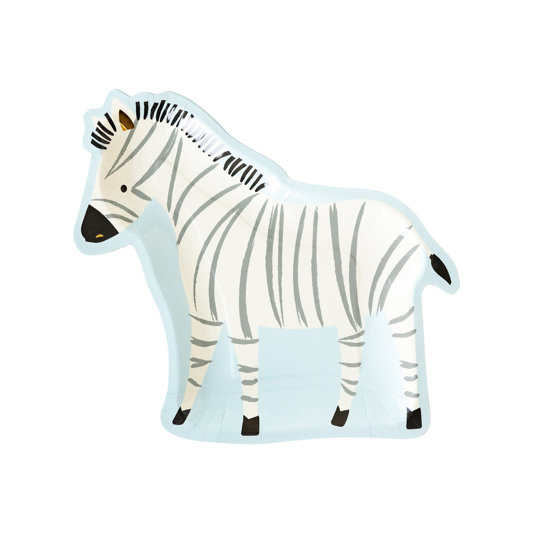 Safari Zebra Shaped Paper Plate