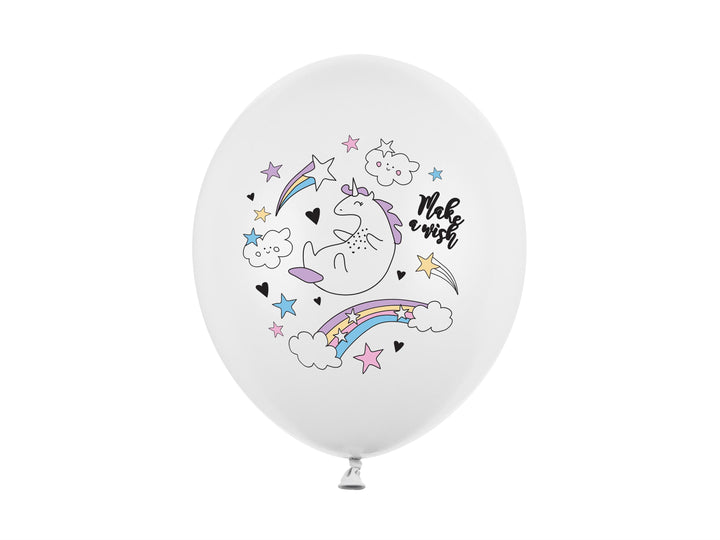 12inch Balloons, Unicorn, Pastel Pure White