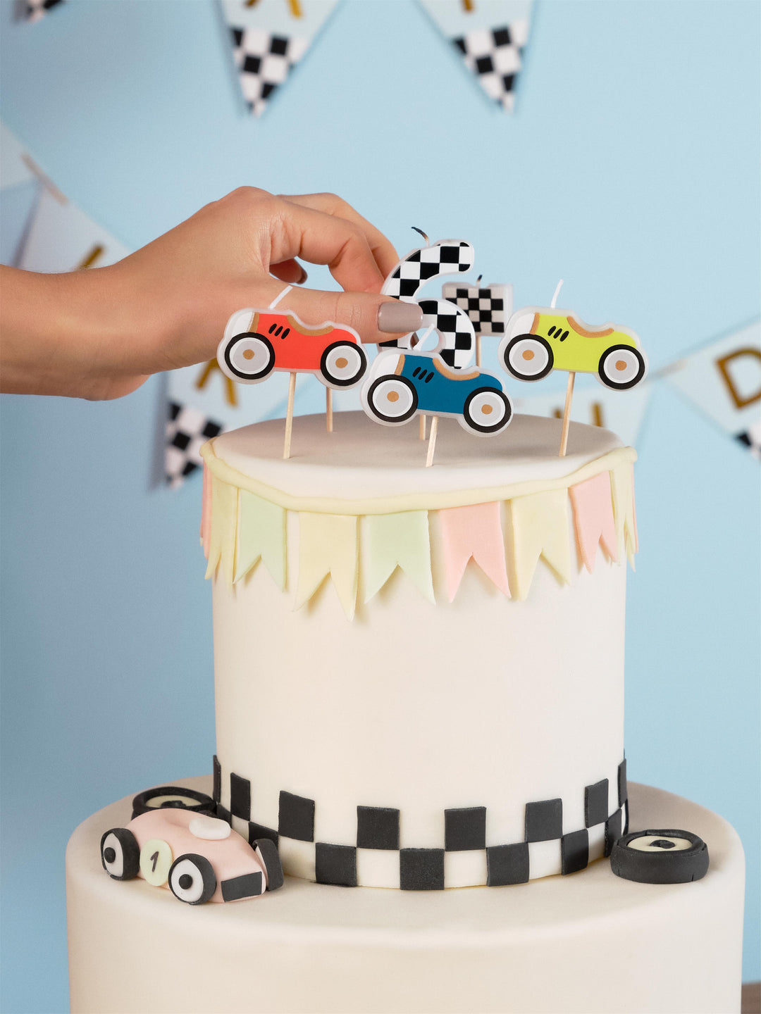 Birthday candles Racing Cars