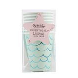 Mermaid Tail Paper Party Cups - 12 oz