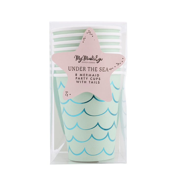 Mermaid Tail Paper Party Cups - 12 oz