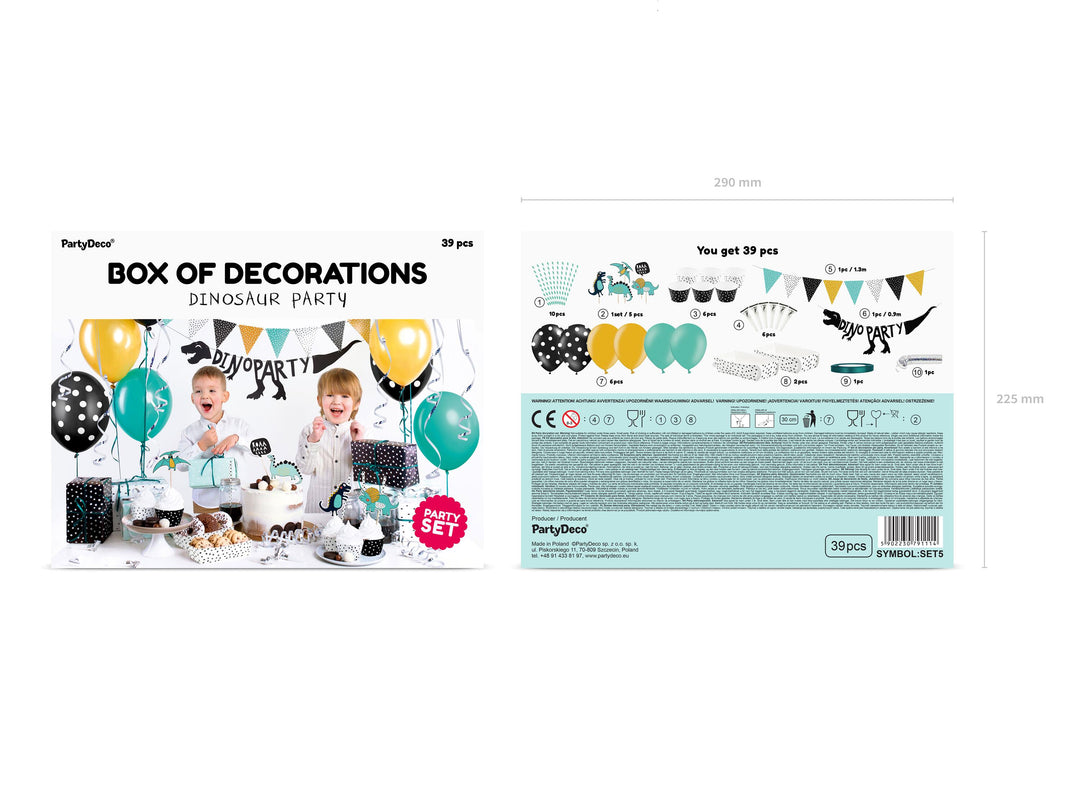 Party decorations set - Dinosaurs