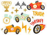 Temporary tattoos Cars, mix (1 pkt / 11 pc.)