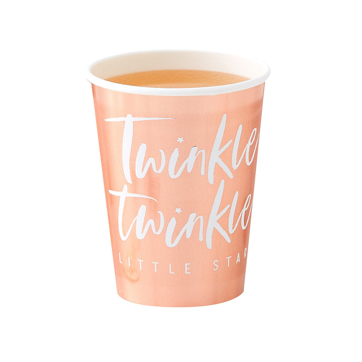 Rose Gold Foiled Paper Cups