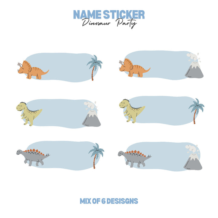 Dinosaur Personalized Name Sticker Set