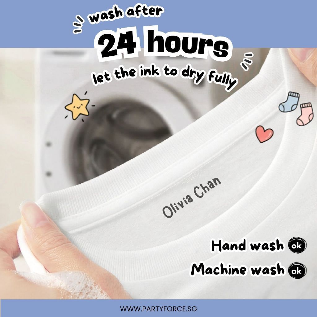 Personalised Fabric Name Stamp for Kids Permanent Waterproof Refillable