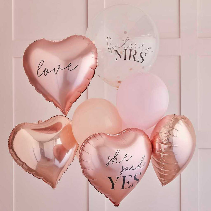 Rose Gold Hen Party Balloons Bundle for Hen Party Bridal