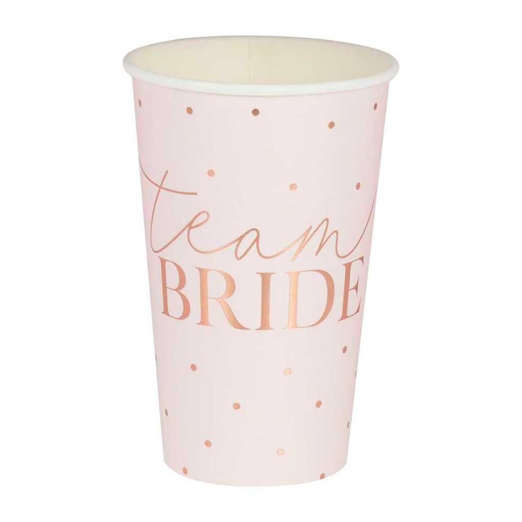 Rose Gold Team Bride Large Hen Party Cups for Hen Party Bridal