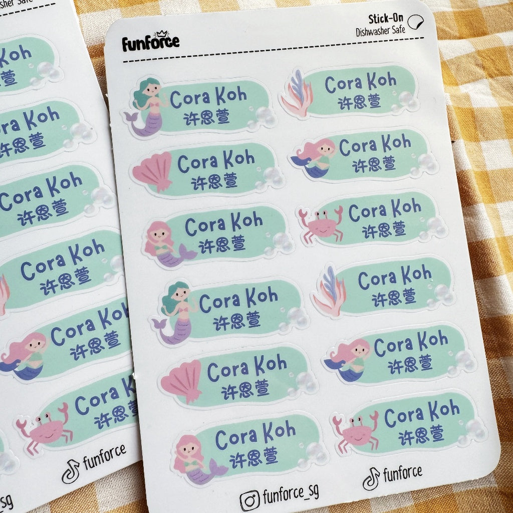 Transport Personalized Name Sticker Set