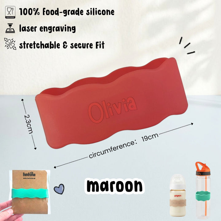 Personalised Name Label Milk Bottle Band Kids Water Bottle Band