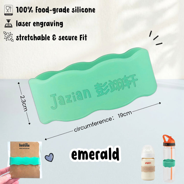 Personalised Name Label Milk Bottle Band Kids Water Bottle Band
