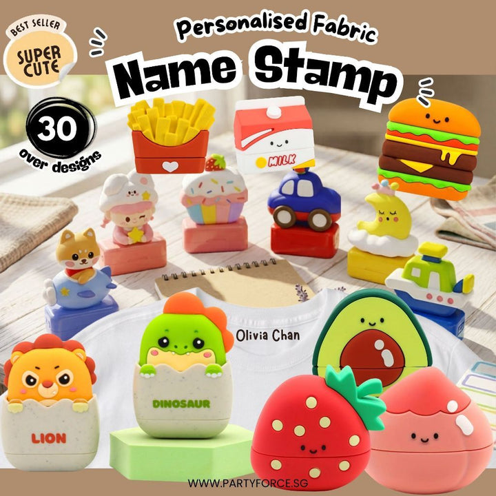 Personalised Fabric Name Stamp for Kids Permanent Waterproof Refillable