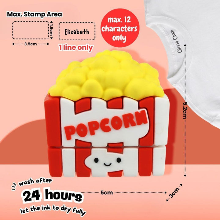Personalised Fabric Name Stamp for Kids Permanent Waterproof Refillable