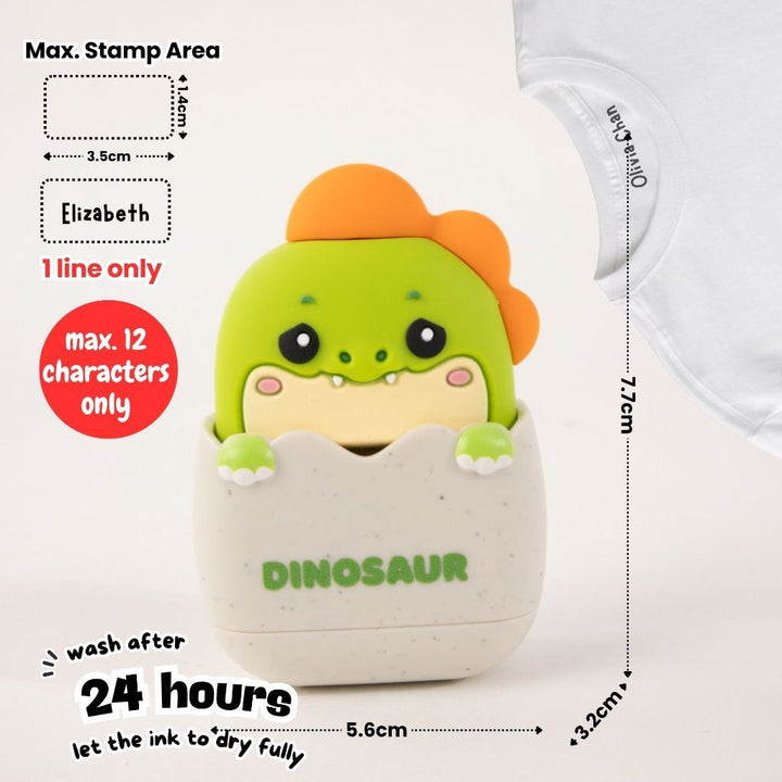 Personalised Fabric Name Stamp for Kids Permanent Waterproof Refillable