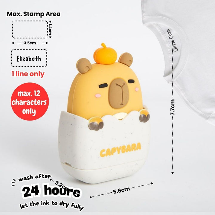 Personalised Fabric Name Stamp for Kids Permanent Waterproof Refillable